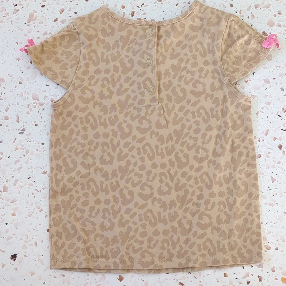 Gymboree | Tan Animal Print Cotton Knit Top | 4T